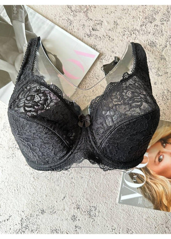 Чёрный черный бюстгальтер на чашку d Acousma