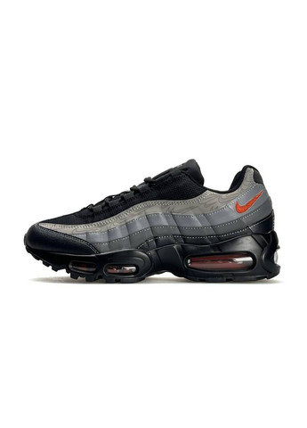 Чорні Осінні кросівки чоловічі nike m No Brand Air Max 95 PRM Black Grey Orange