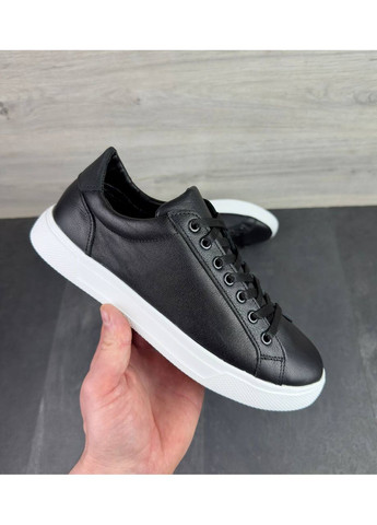 Черные кеды натуральная кожа осень-весна Україна