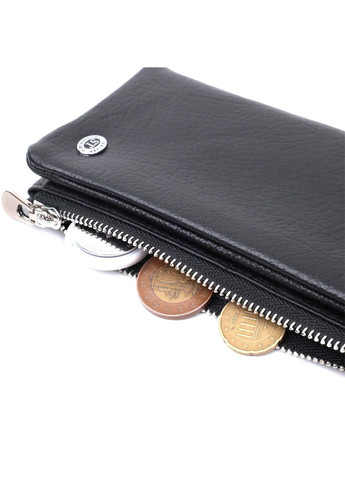 Вертикальный бумажник унисекс из мягкой натуральной кожи 22743 Черный st leather (298111833)