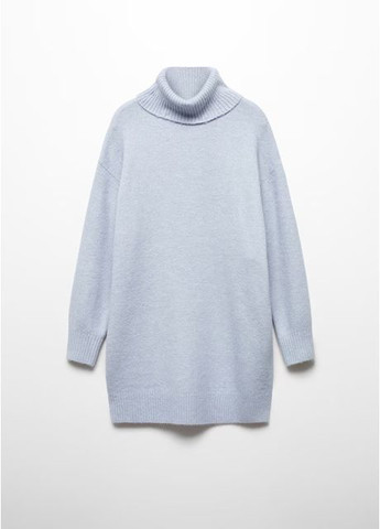 Голубое телпа вязаное платье свитер платье оверсайз туника Mango