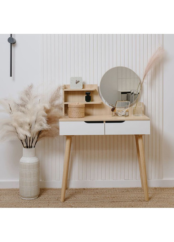 Туалетний столик Scandi з шухлядами, світлий бук Jumi (361952167)