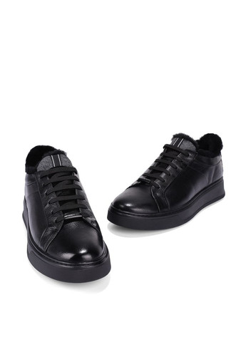 Черные мужские кеды 9112d-71-542m черная кожа MIRATON