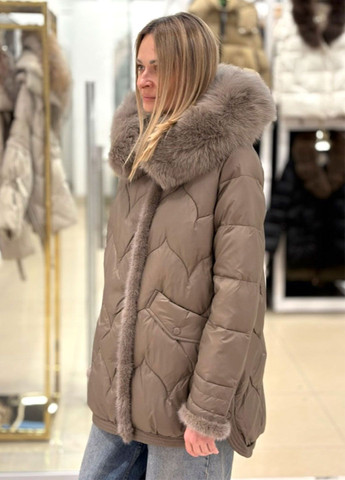 Бронзовый зимний Пуховик CHANEVIA