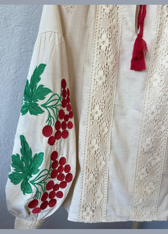 Жіноча вишиванка Калина батал бежева ESQ 7499 (356145999)