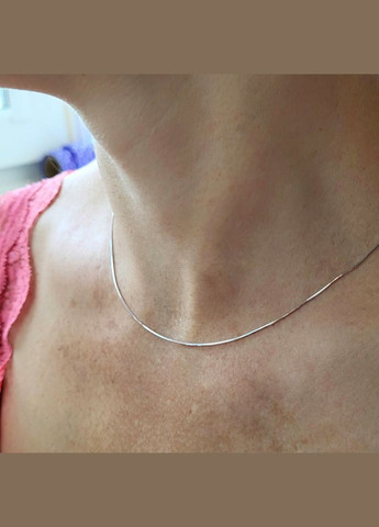 Срібний ланцюжок Круглий Снейк см срібло 925 проби Родоване 2.90г 255р3/40 No Brand (344586007)