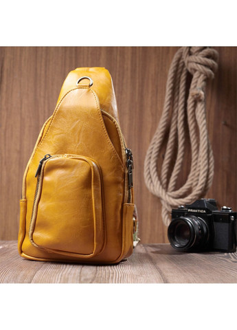 Яркая женская сумка из экокожи с акцентом на текстильную лямку 18х33х10 см Vintage (315874274)