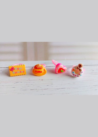 Детские колечки Кексы, пончики, мороженое No Brand (305215680)