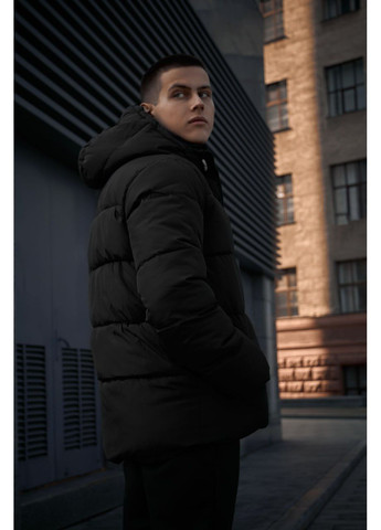 Черная зимняя куртка зимняя черная из лого Luna