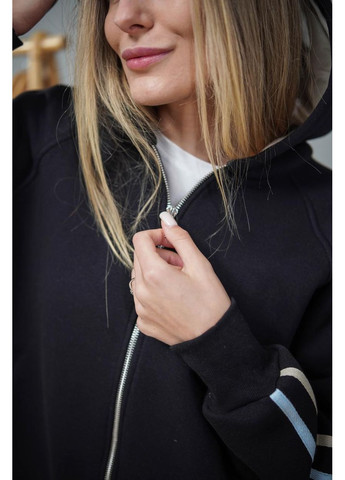 Костюм жіночий на замку з начосом бежево-сірий (М208.4) UMON (363979530)