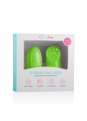 Вибраируйте с пультом Remote Control Vibrating Egg, зеленое EasyToys (290850923)