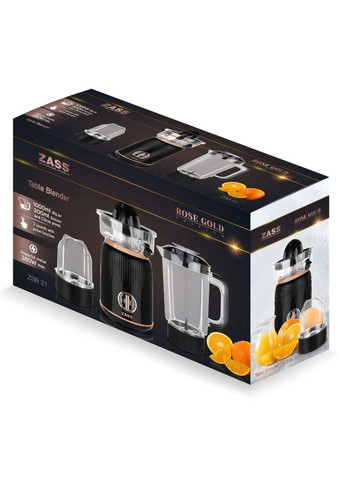 Блендер ZSB 21, 2 скорости, 1 литр, 380 Вт, / Золотой Zass (360393389)