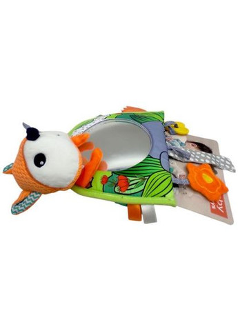 Погремушка-подвеска с зеркалом MIC Белочка оранжевая игрушка для развития детей с шуршалкой и прорезывателем ProDobro (367097996)