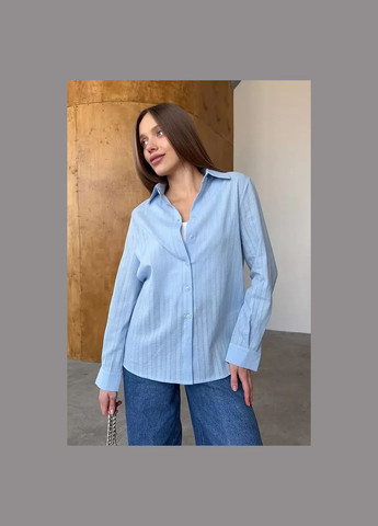 Голубой рубашка Modna KAZKA