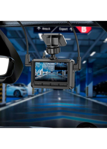 Видеорегистратор DV3 Driving recorder with display(dual-channel) Black Hoco (367724240)