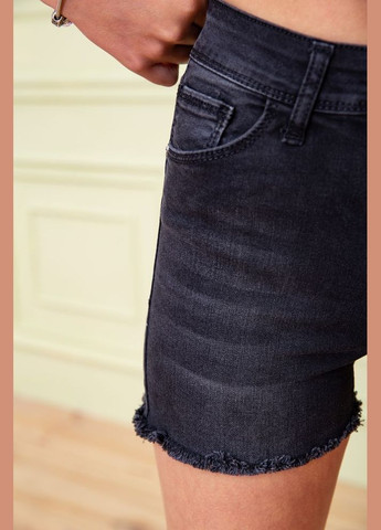Женские джинсовые шорты, черного цвета, Ager (292131508)