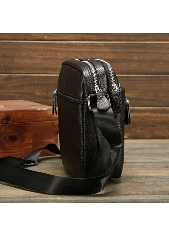 Чоловіча сумка-барсетка шкіряна через плече чорна SK N5386 Tiding Bag (336551953)