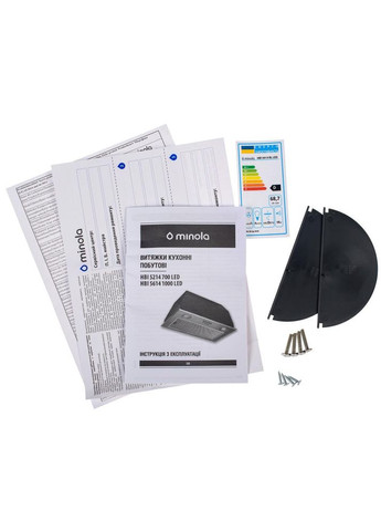 Встраиваемая вытяжка HBI 5614 BL 1000 LED MINOLA (317558102)