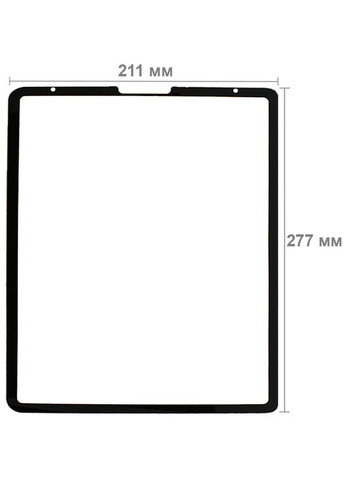 Защитное стекло 10D для планшета Apple iPad Pro 12.9" 2020 / 2021 / 2022 - Black BeCover (285767726)