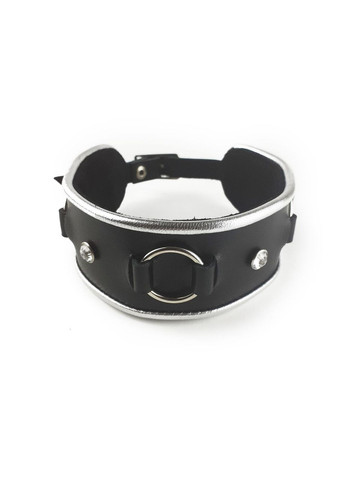 Нашийник з натуральної шкіри зі стразами і кільцем Art of Sex - Ring SO5179 Collar (303896400)