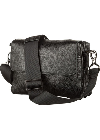 Шкіряна сумка крос боді чоловіча месенджер через плече чорна 11038 Shvigel (329195253)