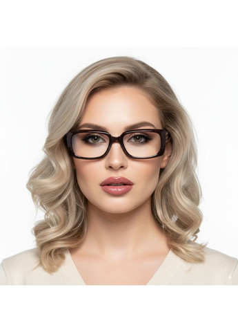 Жіночі окуляри з комп'ютерними лінзами Blue Blocker, коричнева оправа. Код 039 С3 +3.5 Star (365832597)