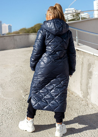 Синя зимня зимова довга куртка куртка-пальто No Brand