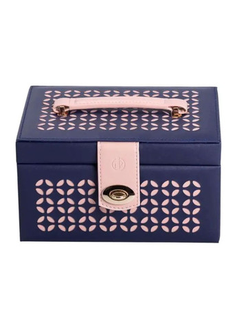 Скринька для прикрас з еко шкіри 3 яруси з дзеркалом органайзер для ювелірних виробів HP-5-17BL Yiwu (353505028)