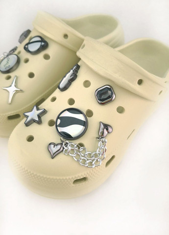 Кроксы женские с джибитсами No Brand (335211413)