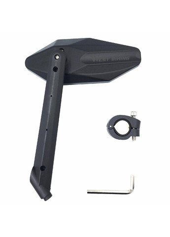 Дзеркало для велосипеда YP0720041 в кермо універсальне 24х16.5 см 360 градусів чорний (G0001847) West Biking (355802971)