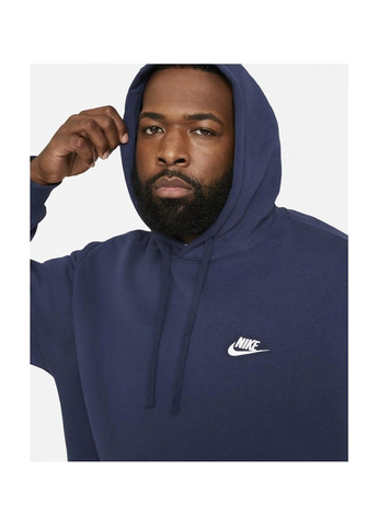 Синя демісезонна бомбер чоловічий m nsw club hoodie po bb (bv2654-410) Nike