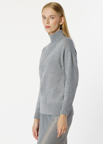 Серый зимний свитер женский серый Arber T-neck WAmb1 WTR-149