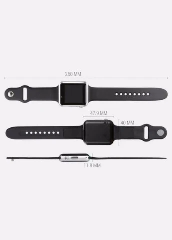 Смарт-часы Smart Watch A1 умные электронные со слотом под sim-карту + карту памяти micro-sd. Цвет: серебряный KE-60 No Brand (396096025)