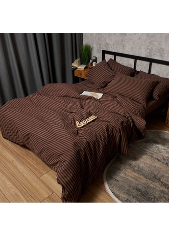Комплект постільної білизни Бязь Gold Люкс євро 200х220 наволочки 2х40х60 (MS-820009180) Moon&Star Espresso Lines (356114078)