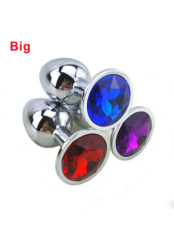 Анальная пробка М 3,4 см большая Swarovski Crystal Plug Focus (303896623)
