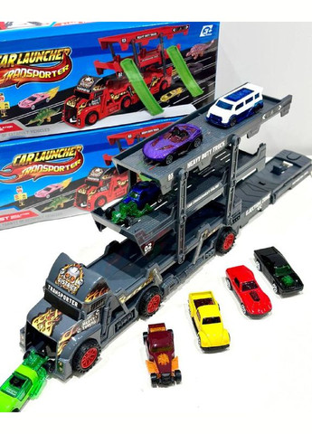 Набор машинок автовоз K180A10 трейлер с машинками 6 шт. Fun Game (327216212)