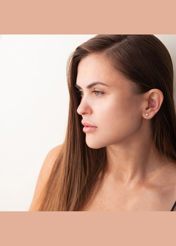 Срібні сережки - пусети з фіанітами 121894 Oniks (264025386)