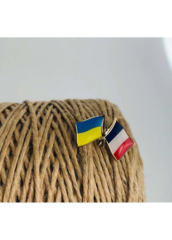 Значок Флаги Украины Франции 26х17 мм Dobroznak (292338493)