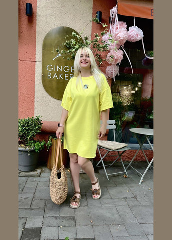 Жовтий сукня No Brand