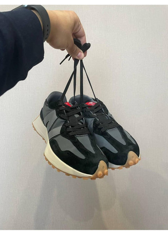 Сірі Осінні кросівки чоловічі new balance 327 black grey нью беланс 327 No Brand