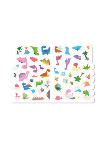 Дитяча розвиваюча розмальовка "Динозаври" РМ-74-01, 50 стікерів Апельсин (336037119)