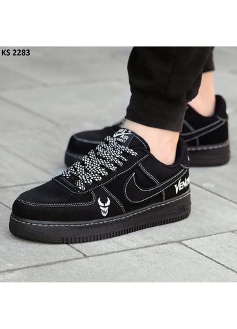 Чорні Осінні кросівки чоловічі nike air force low venom black найк аір форс 1 преміум No Brand