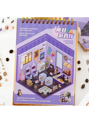 Блокнот Румбокс Наклейки 10 комнат. История маленького городка No Brand (349810237)