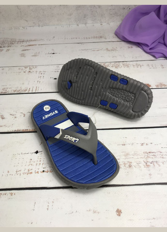 Синие повседневные, пляжные вьетнамки детские для мальчика синий (858) Sydney