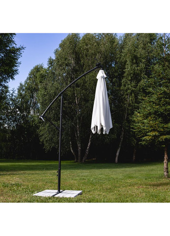 Комбинированный садовый зонт с боковым удлинителем белый LEOBRO (361443767)