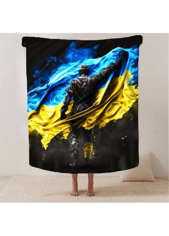 Плед 3D патриотический Оберег Украины Воин 13278 135х160 см FlexDress (368762191)
