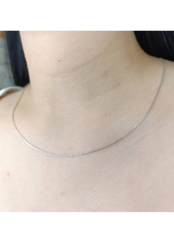 Цепь золотая женская якорное плетение 45 см, 1,31 г., Белое золото 585 проба Ц083 No Brand Ланцюжок (368785349)