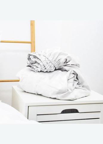 Простынь на резинке сатин страйп - 140x200+25 Белая Viluta (316450813)