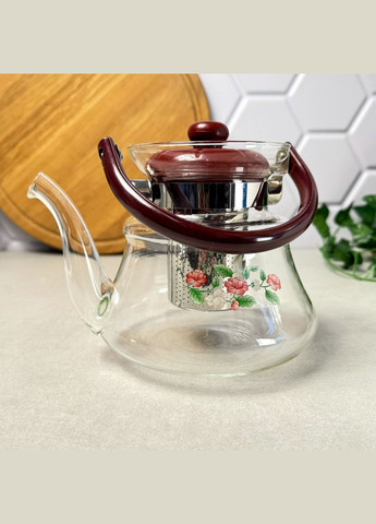 Чайник скляний заварювальний 1000 мл А-П (1040) A-Plus (307829083)