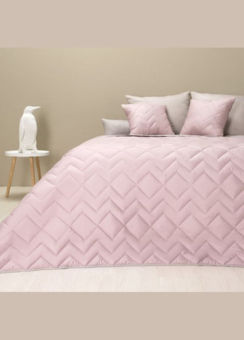 Покривало Стиль Izzi двостороннє пудра/світло-сірий 240*260 IDEIA (288046336)